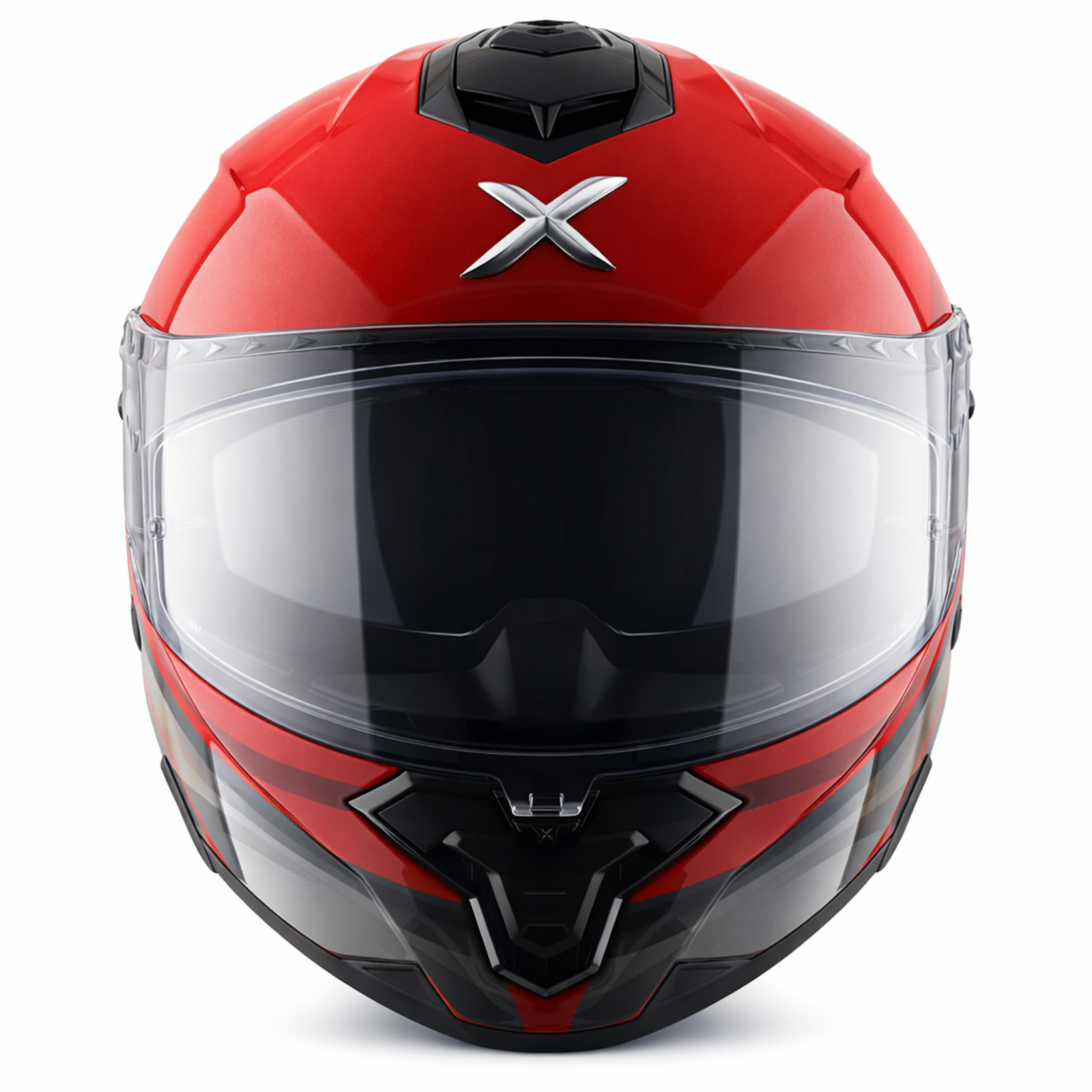 Axor Brutale Surges Dual Spoiler Helmet (Red Grey) - Image 2