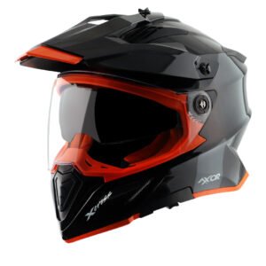 X-Cross Dual Visor Helmet (Black Orange)