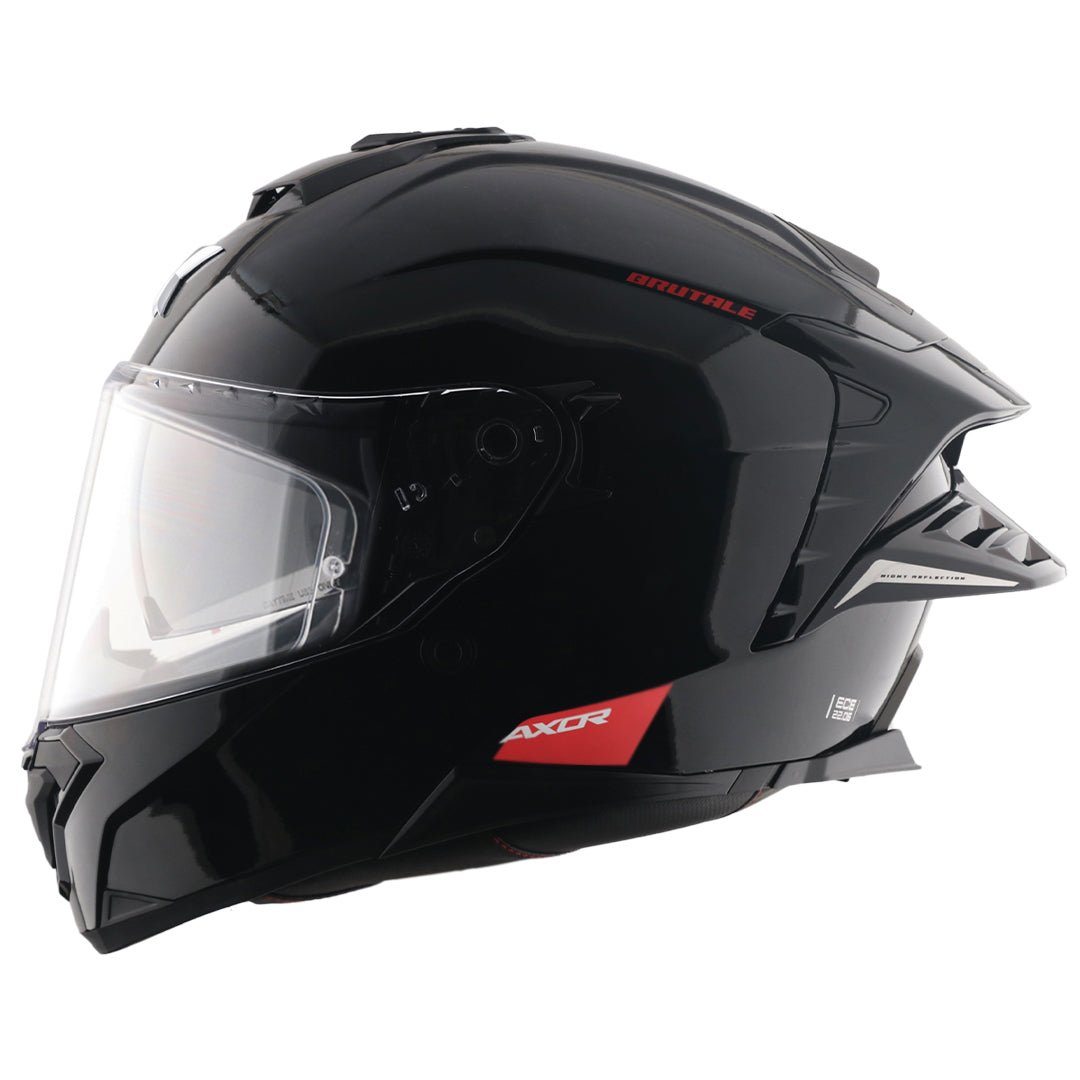 Axor Brutale Solid Colors Dual Spoiler Helmet (Black)