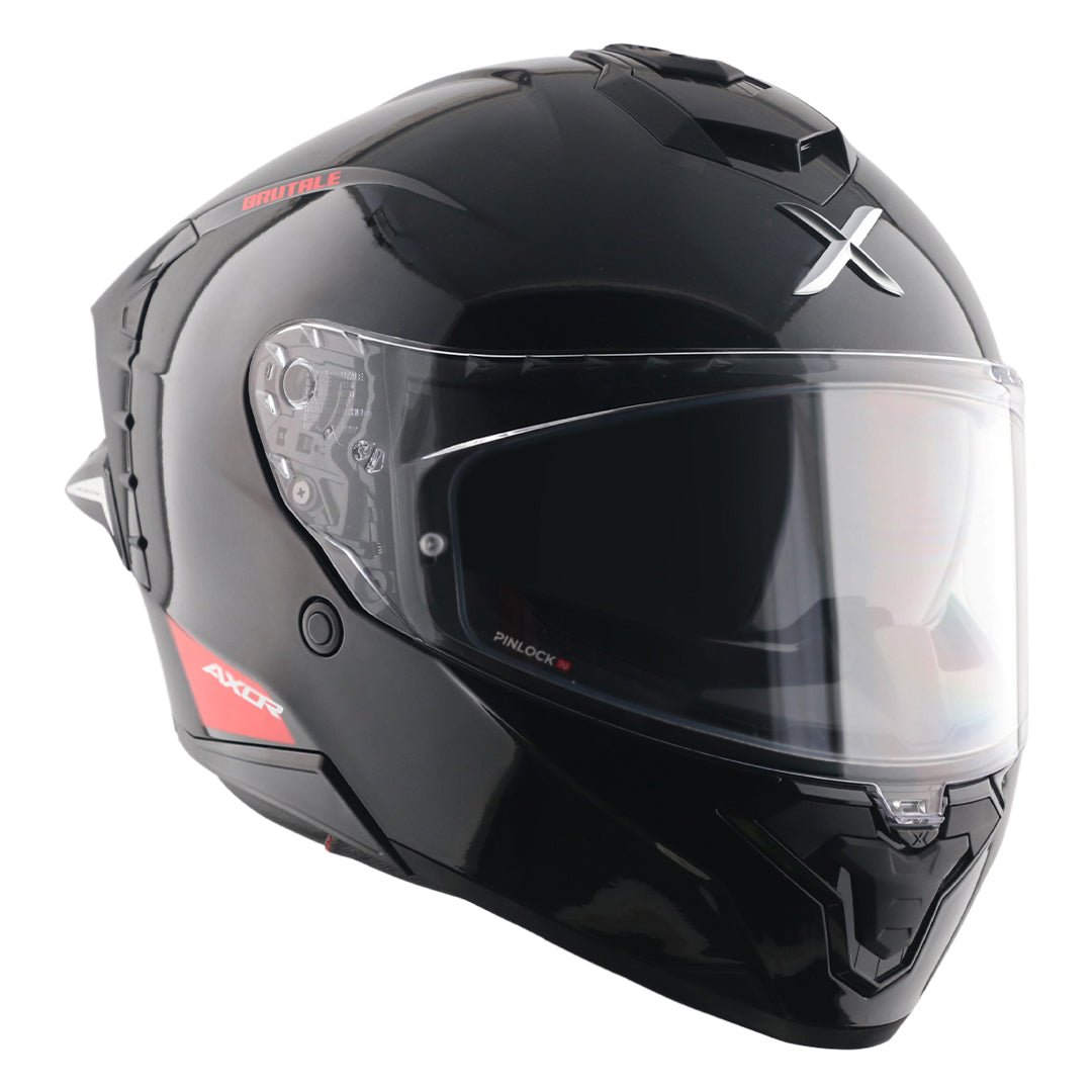 Axor Brutale Solid Colors Dual Spoiler Helmet (Black) - Image 4