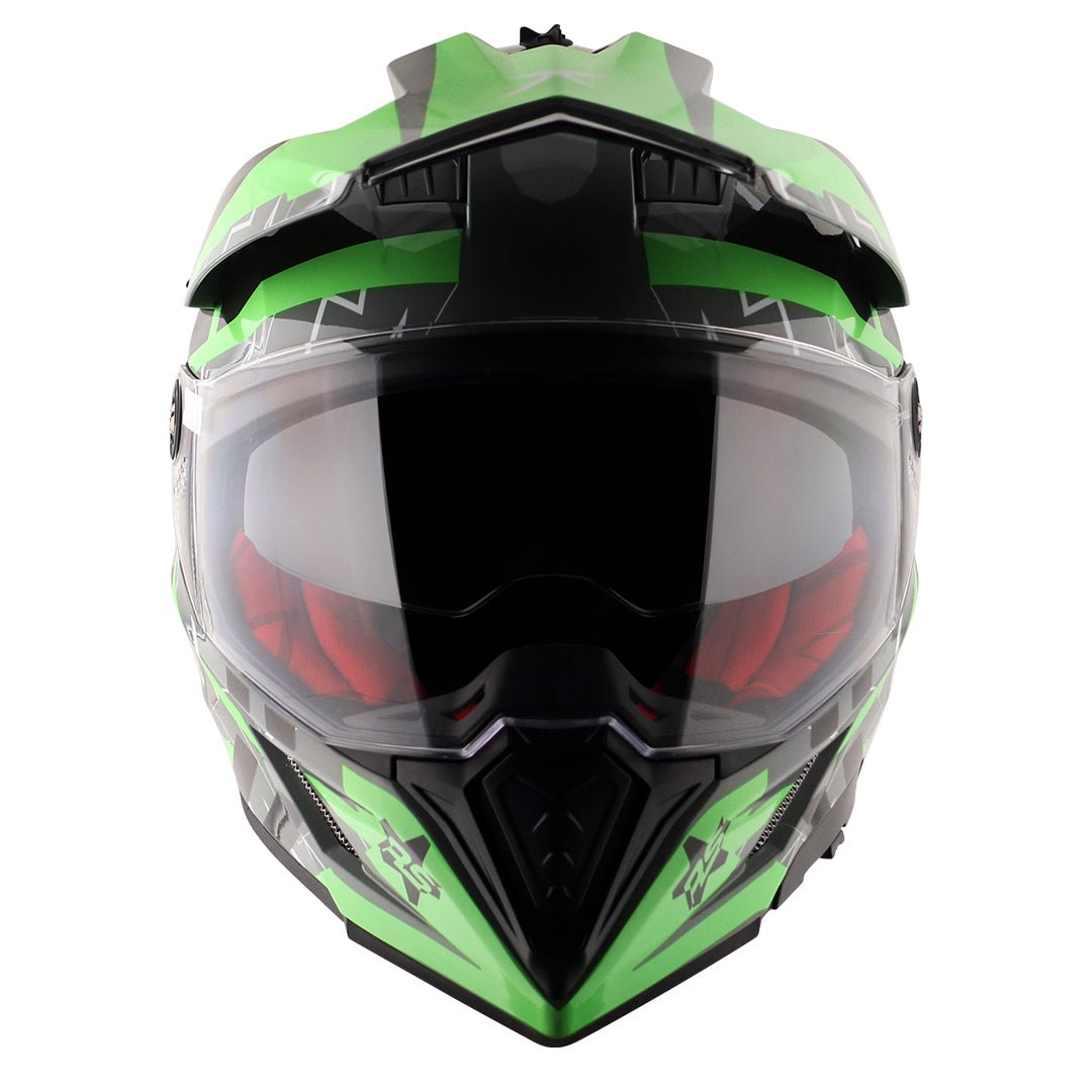 X-Cross Flash Dual Visor Helmet (Cool Grey Green) - Image 2