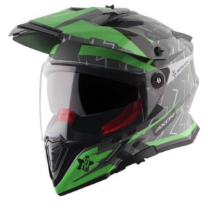 X-Cross Flash Dual Visor Helmet (Cool Grey Green)