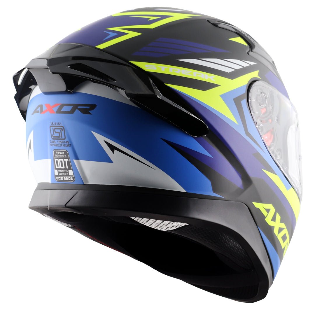 Apex Streak Helmet (Dull Black Blue) - Image 6