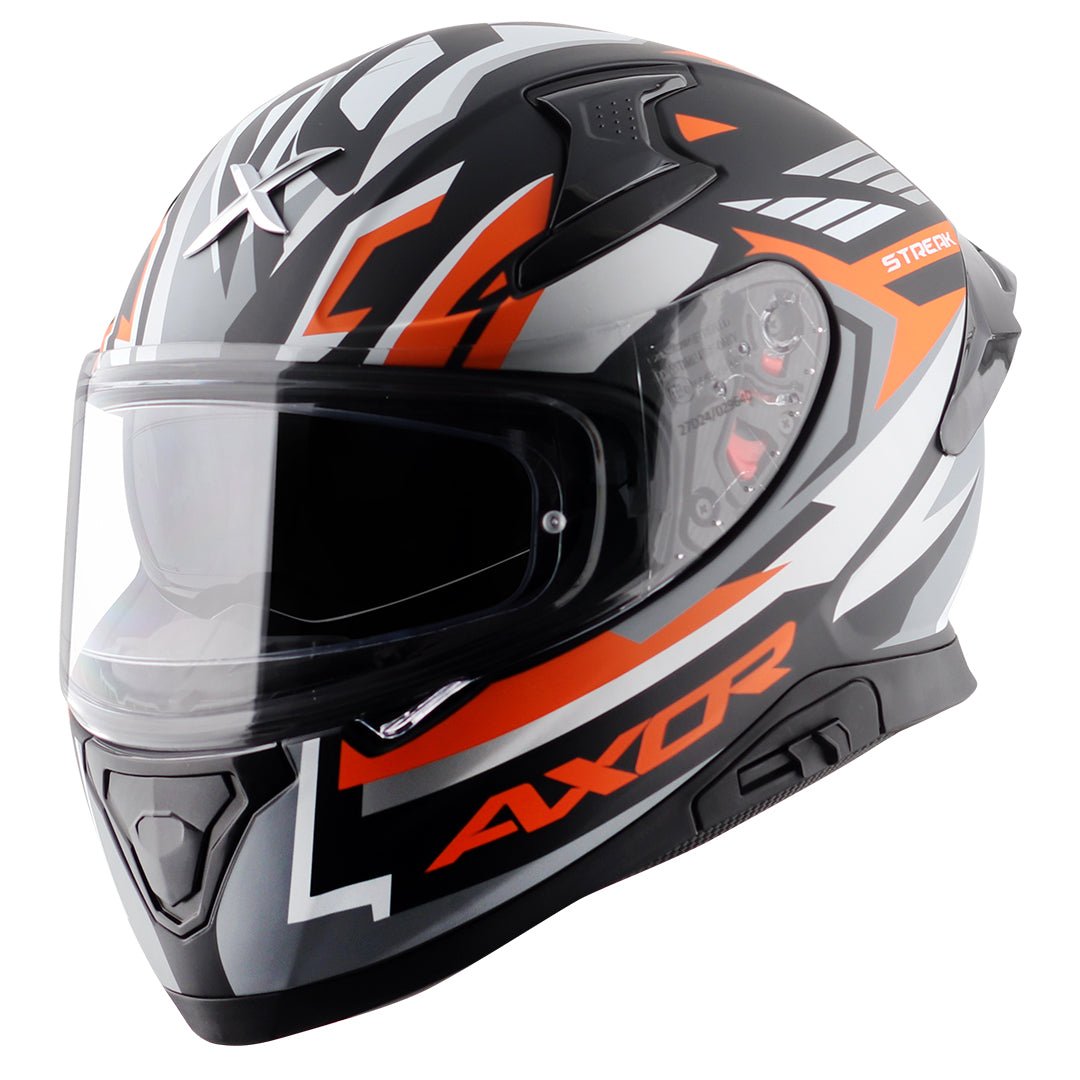 Apex Streak Helmet (Dull Black Orange) - Image 2