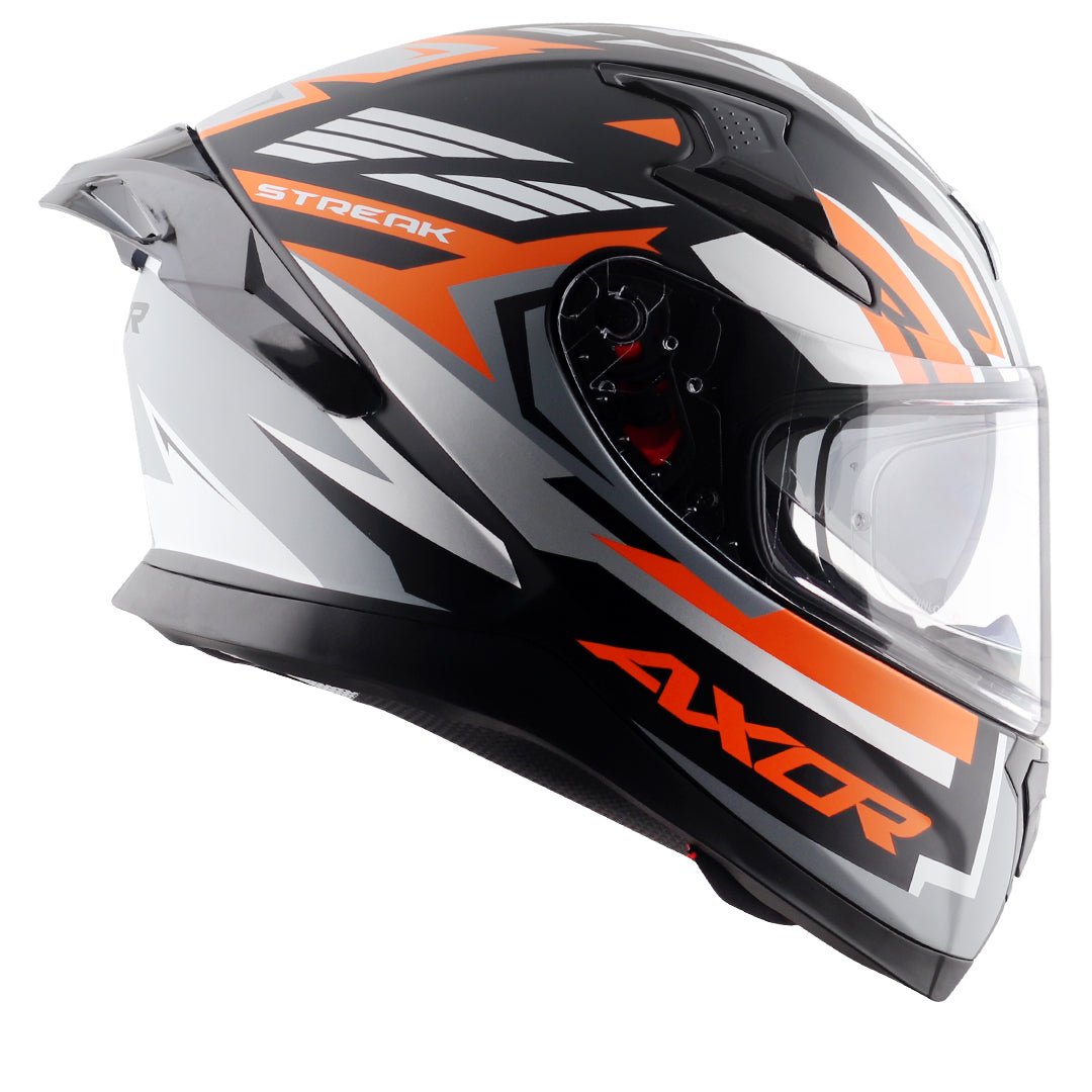 Apex Streak Helmet (Dull Black Orange) - Image 5