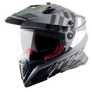 X-Cross Dual Visor Orbit Helmet (Dull Athena Grey Black)