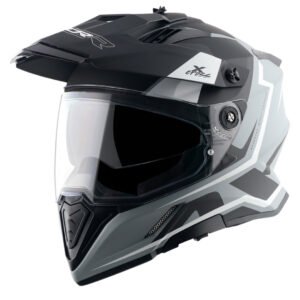 X-Cross Dual Visor Flagstaff Helmet (Dull Nardo Grey Black)