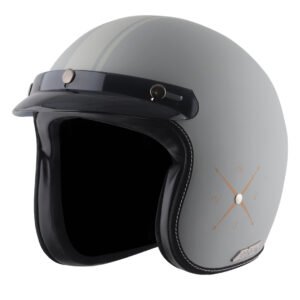 AXOR Retro Jet Euro Globe Helmet (Dull Cool Grey)