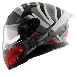 Apex Hex-2 Helmet (Dull Cool Grey Red)