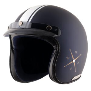 AXOR Retro Jet Euro Globe Helmet (Dull Royal Blue)