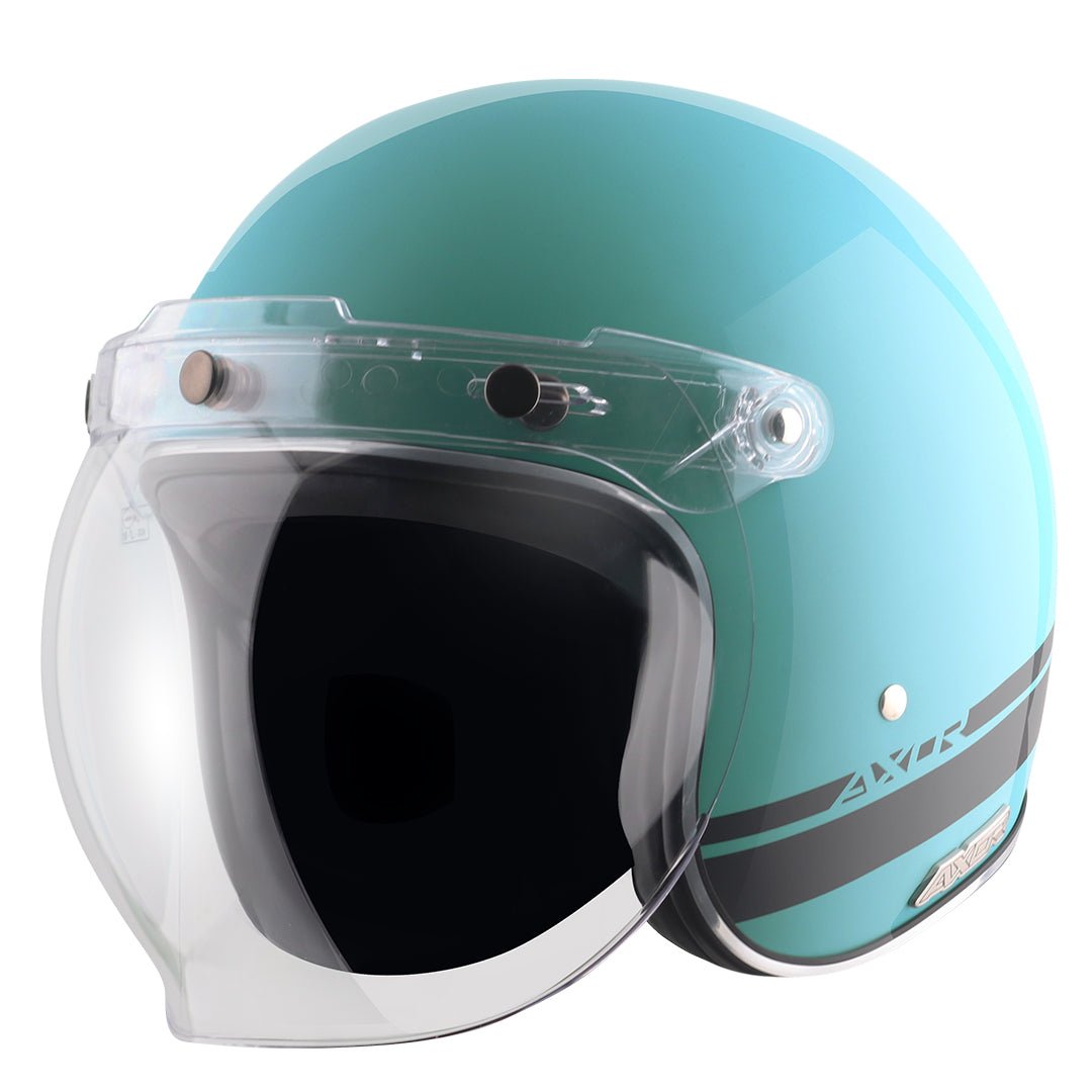 AXOR Retro Jet Sportz S13 Helmet (Blue Black)
