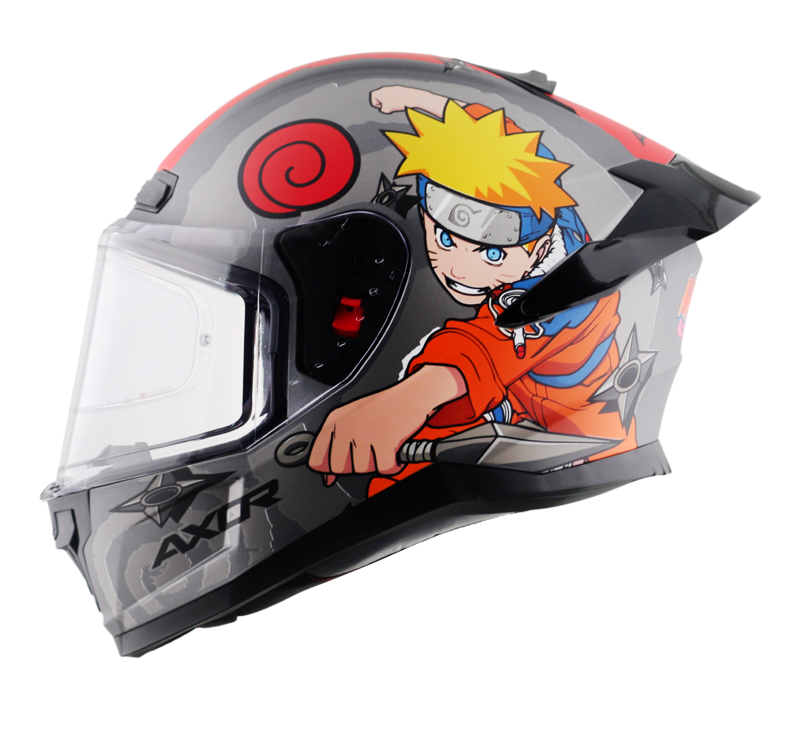 Saber Naruto Helmet (Dull Black Orange)