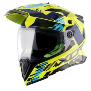 X-Cross Flash Dual Visor Helmet (Neon Yellow Red)