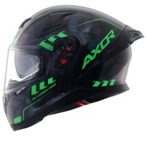 Apex Gloss Carbon Small Checks Helmet (Gloss Carbon Green)