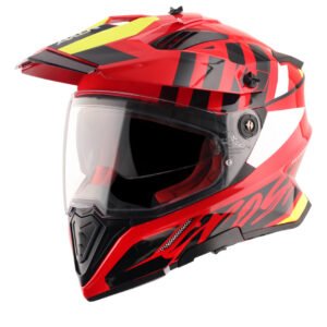 X-Cross Dual Visor Orbit Helmet (Red Black)