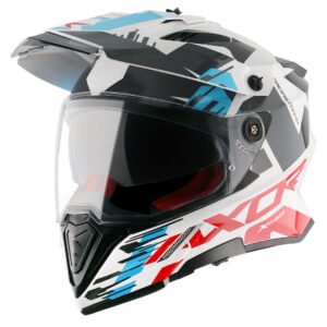 X-Cross X1 Dual Visor Helmet (White Red)