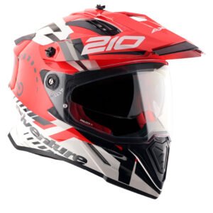 X-Cross Dual Visor Speedometer Helmet (White Red)