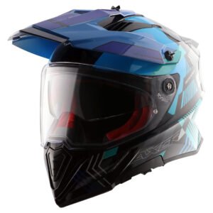 X-Cross Dual Visor Gambling Helmet (Black Blue)