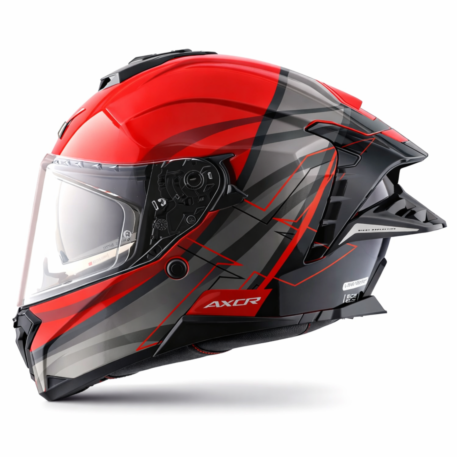 Axor Brutale Surges Dual Spoiler Helmet (Red Grey)