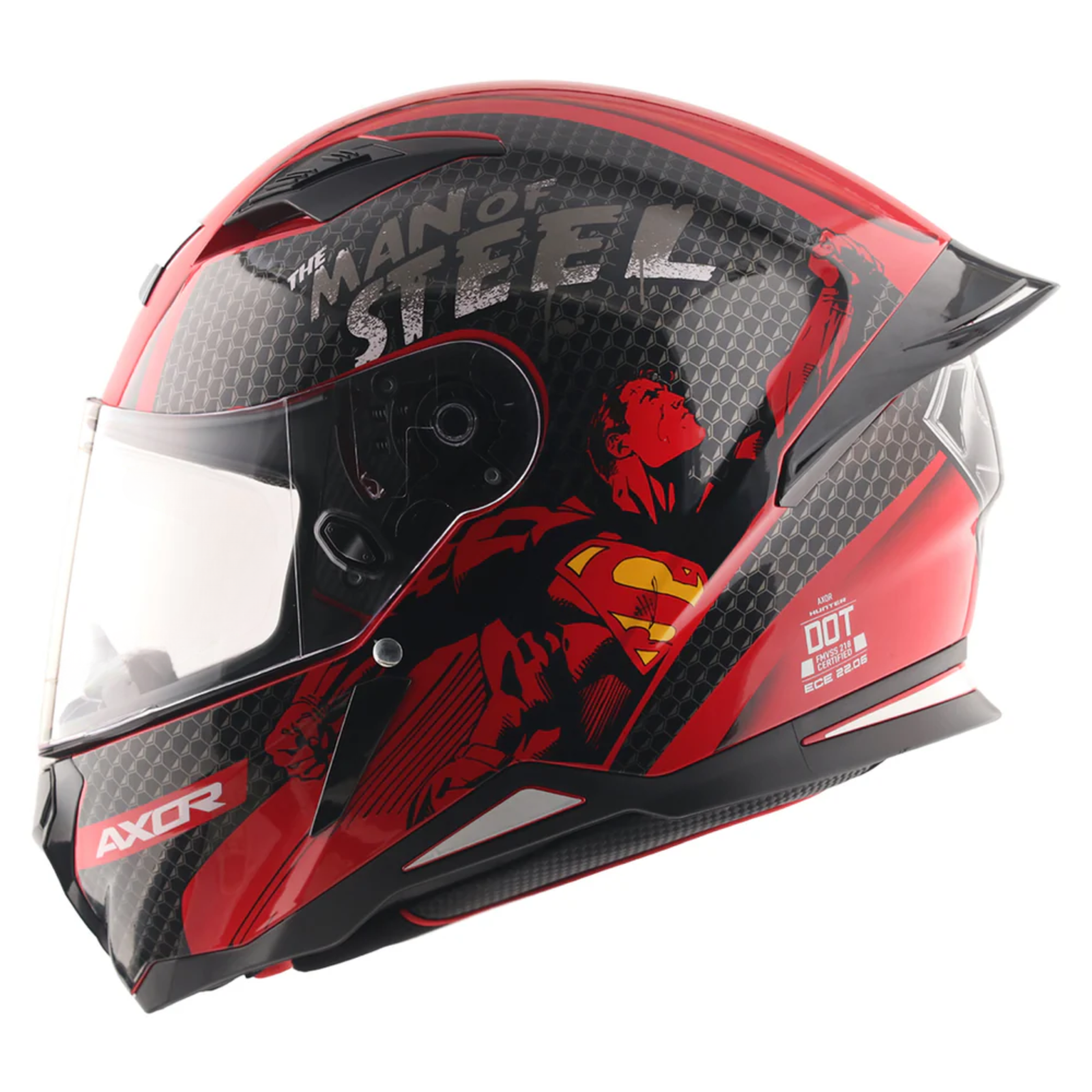 Hunter Dc Superman Helmet (Red Black)