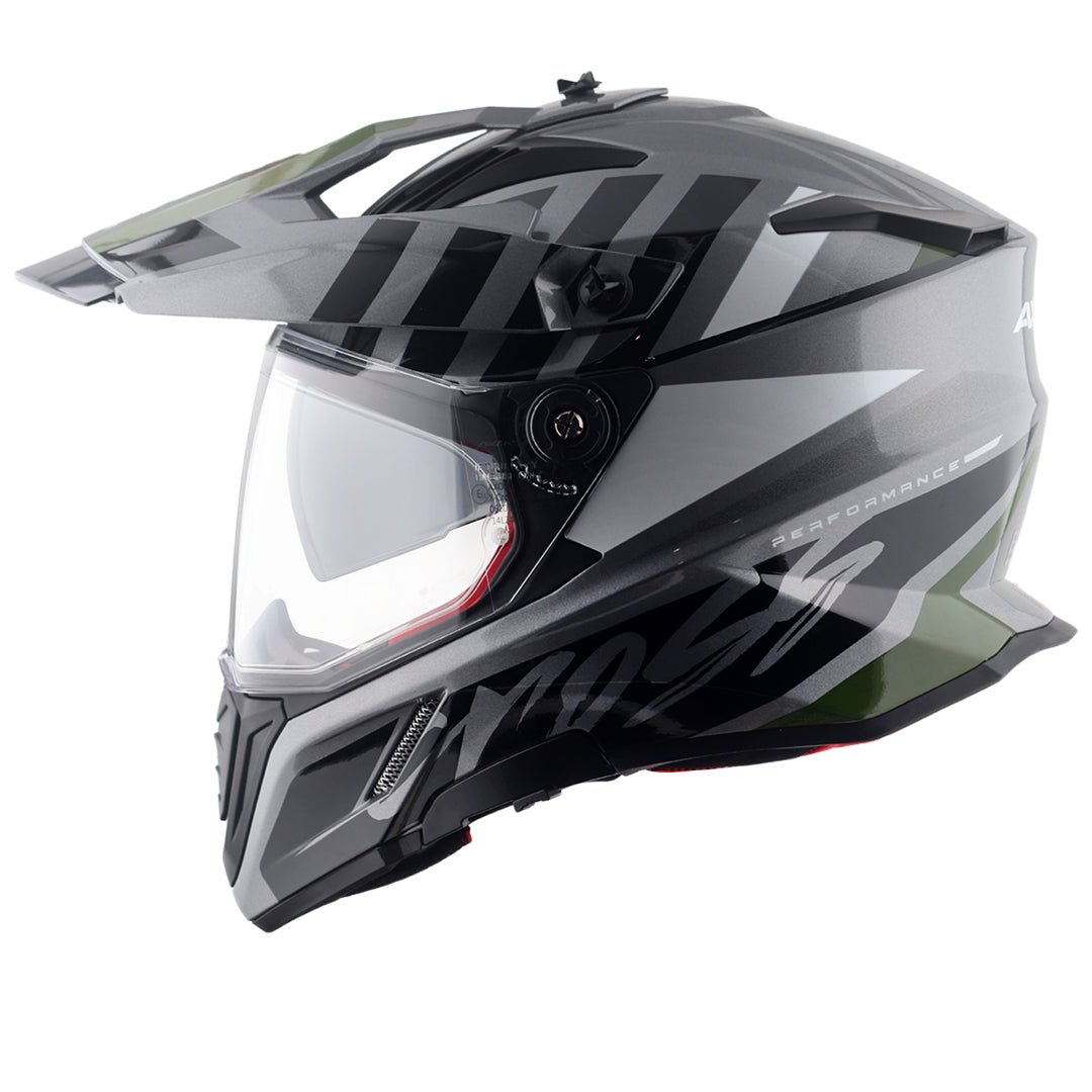 X-Cross Dual Visor Orbit Helmet (Athena Grey Black) - Image 3