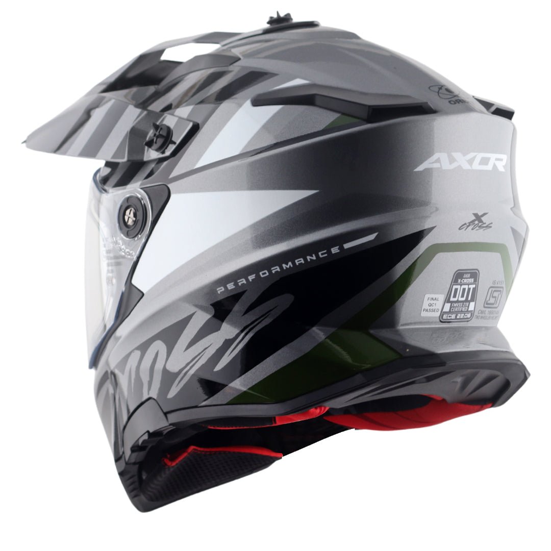 X-Cross Dual Visor Orbit Helmet (Athena Grey Black) - Image 4
