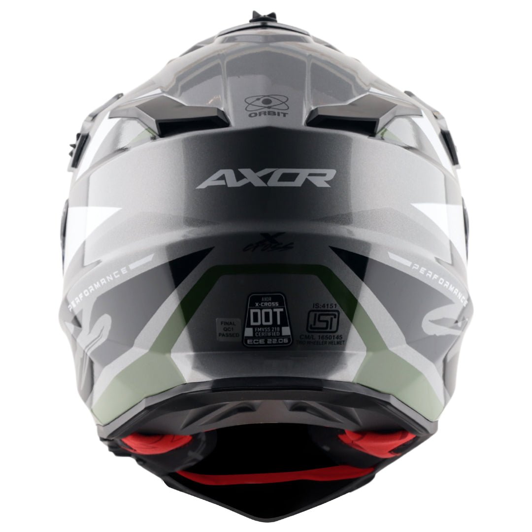 X-Cross Dual Visor Orbit Helmet (Athena Grey Black) - Image 5