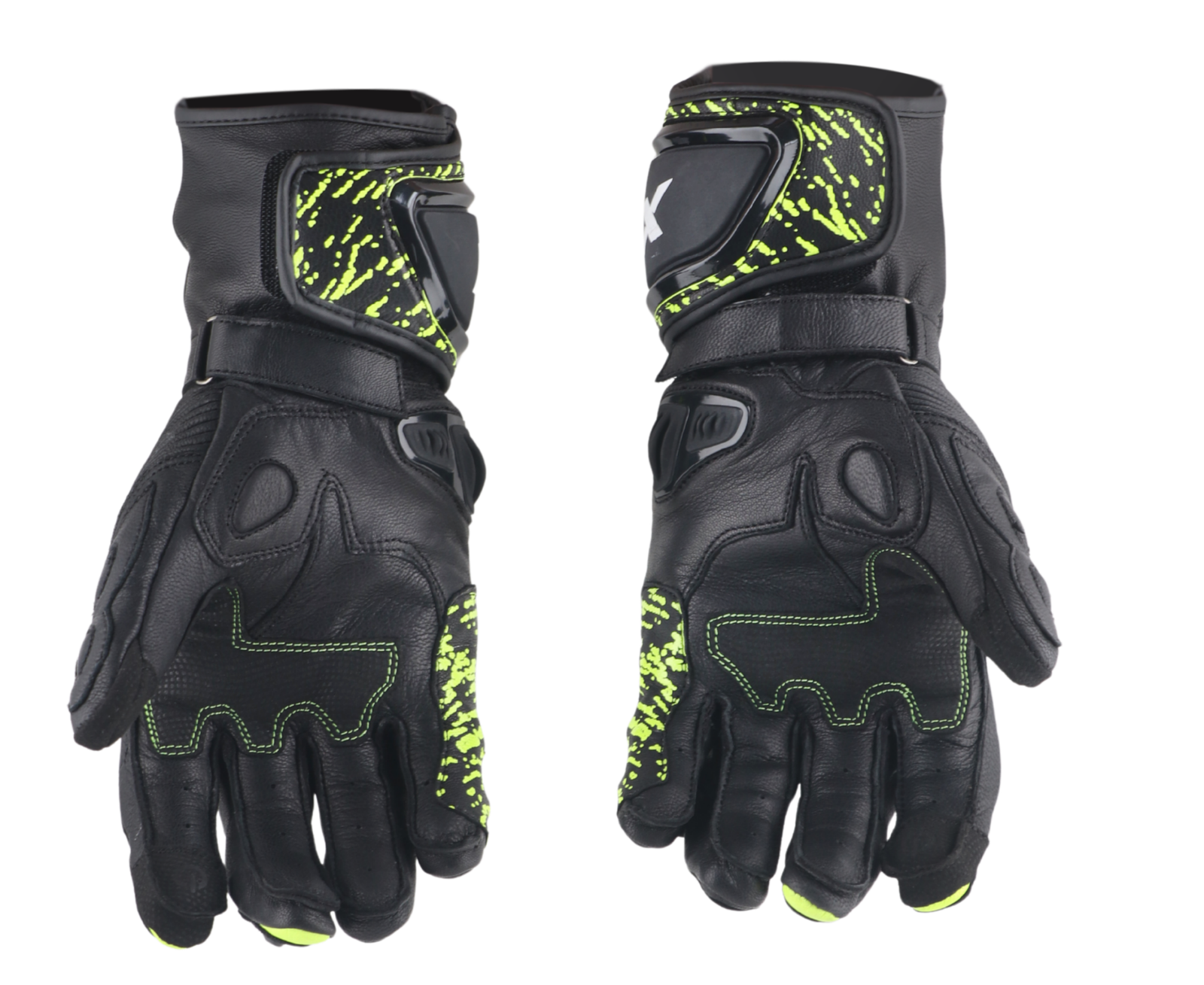 Axor Enzo Riding Gloves (Black Neon Yellow) - Image 3