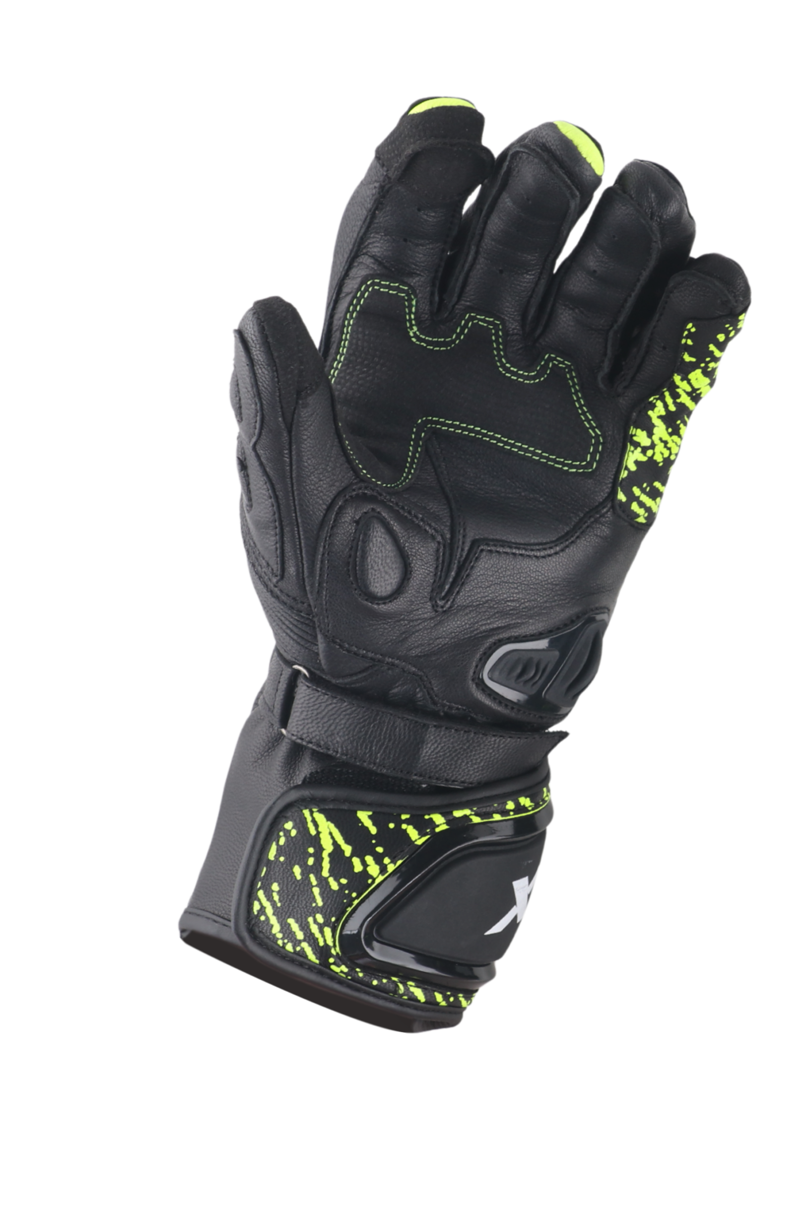 Axor Enzo Riding Gloves (Black Neon Yellow) - Image 2