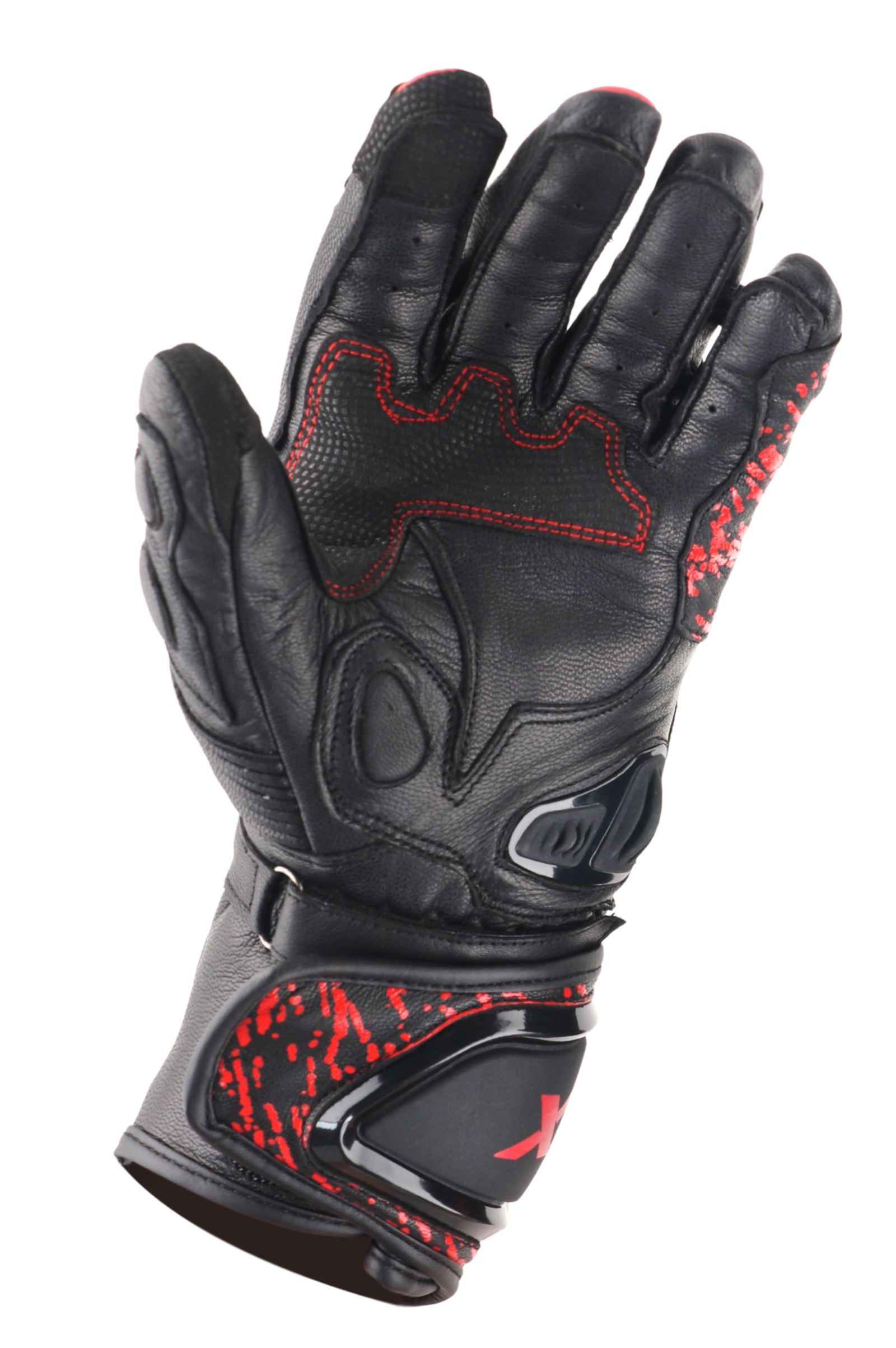 Axor Enzo Riding Gloves (Black Red) - Image 2