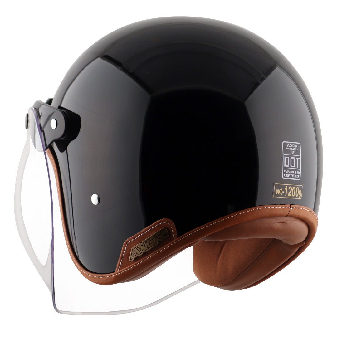 Axor Retro Jet Helmet (Black) - Image 4