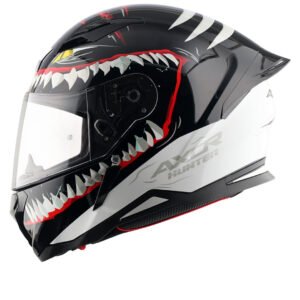 Hunter Shark Helmet (Black White)