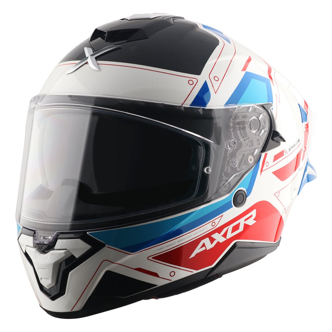 Axor Brutale Ryden Dual Spoiler Helmet (White Red) - Image 2