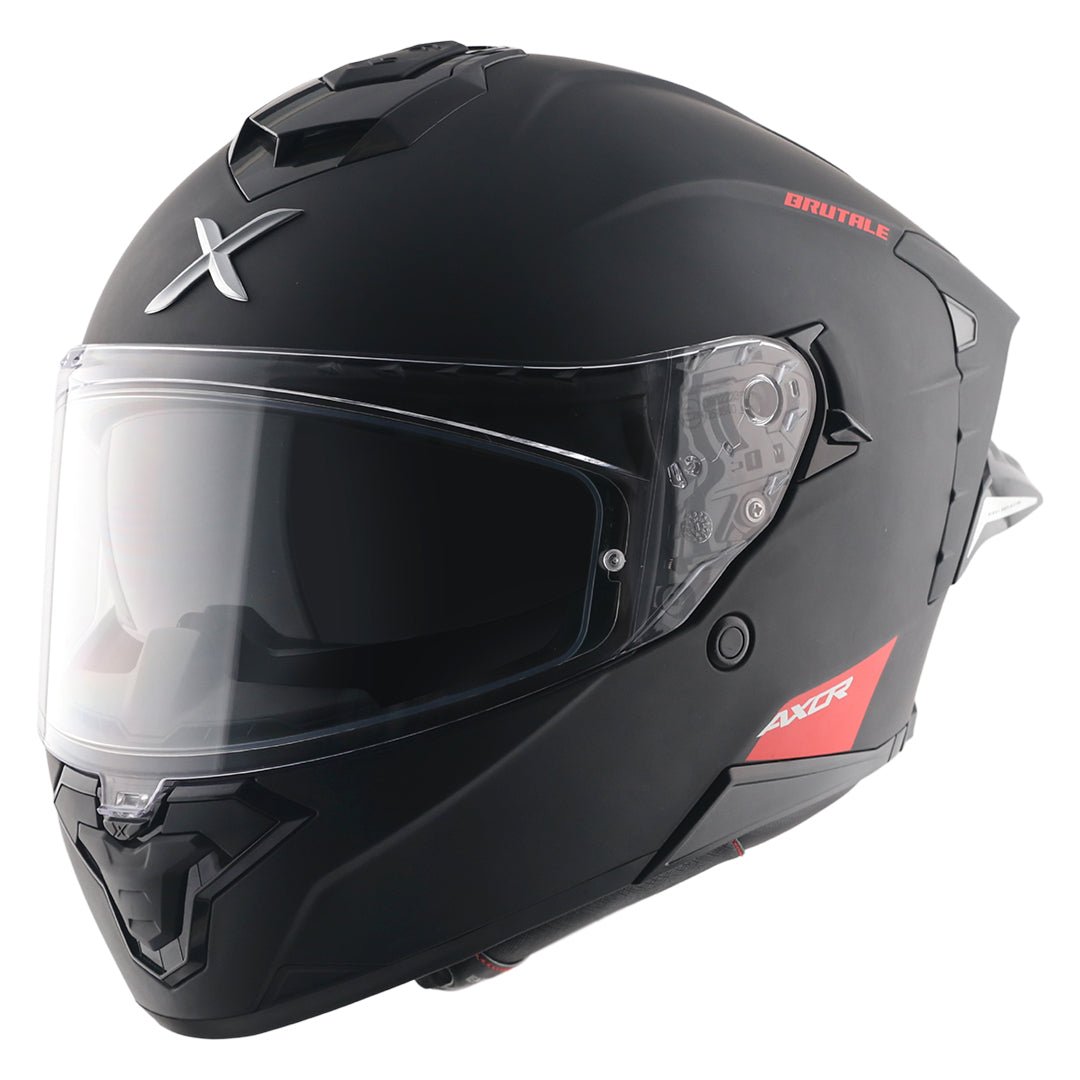 Axor Brutale Solid Colors Dual Spoiler Helmet (Dull Black) - Image 2