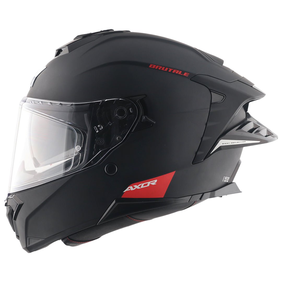 Axor Brutale Solid Colors Dual Spoiler Helmet (Dull Black)