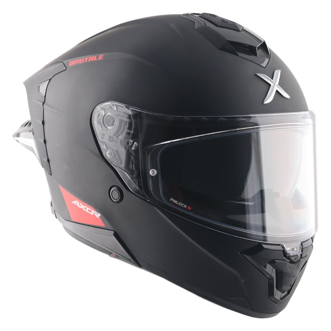 Axor Brutale Solid Colors Dual Spoiler Helmet (Dull Black) - Image 4