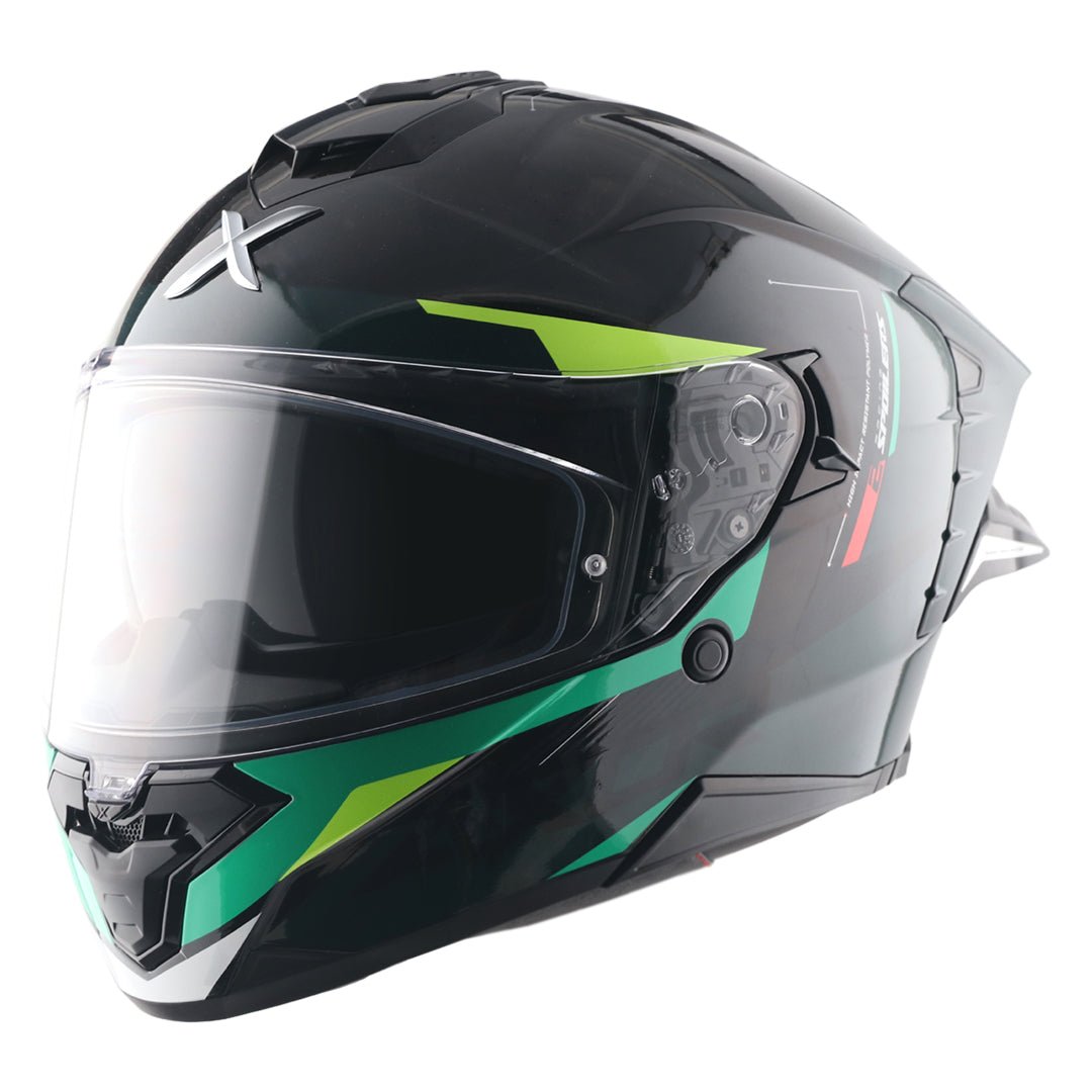 Axor Brutale Kryptic Dual Spoiler Helmet (Black Green) - Image 2