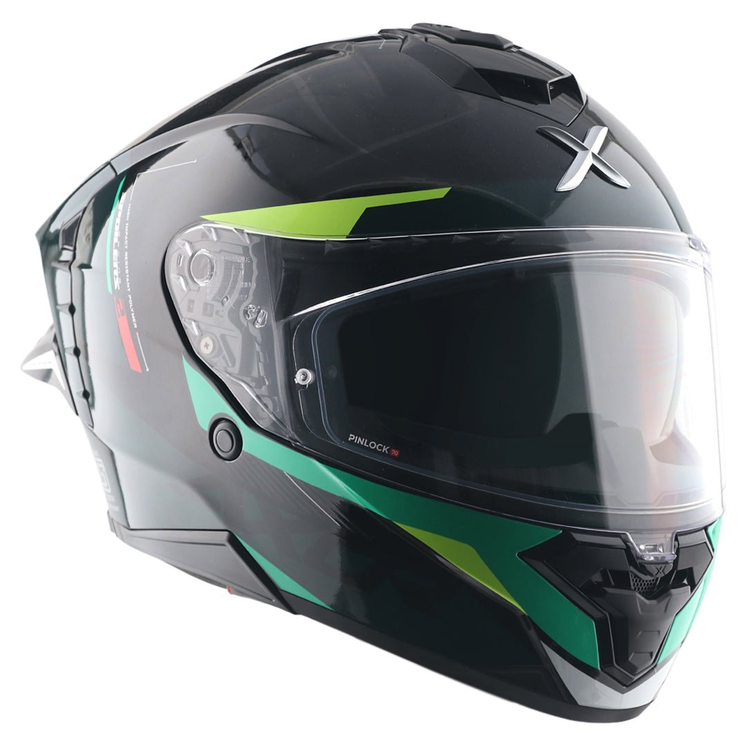 Axor Brutale Kryptic Dual Spoiler Helmet (Black Green) - Image 4