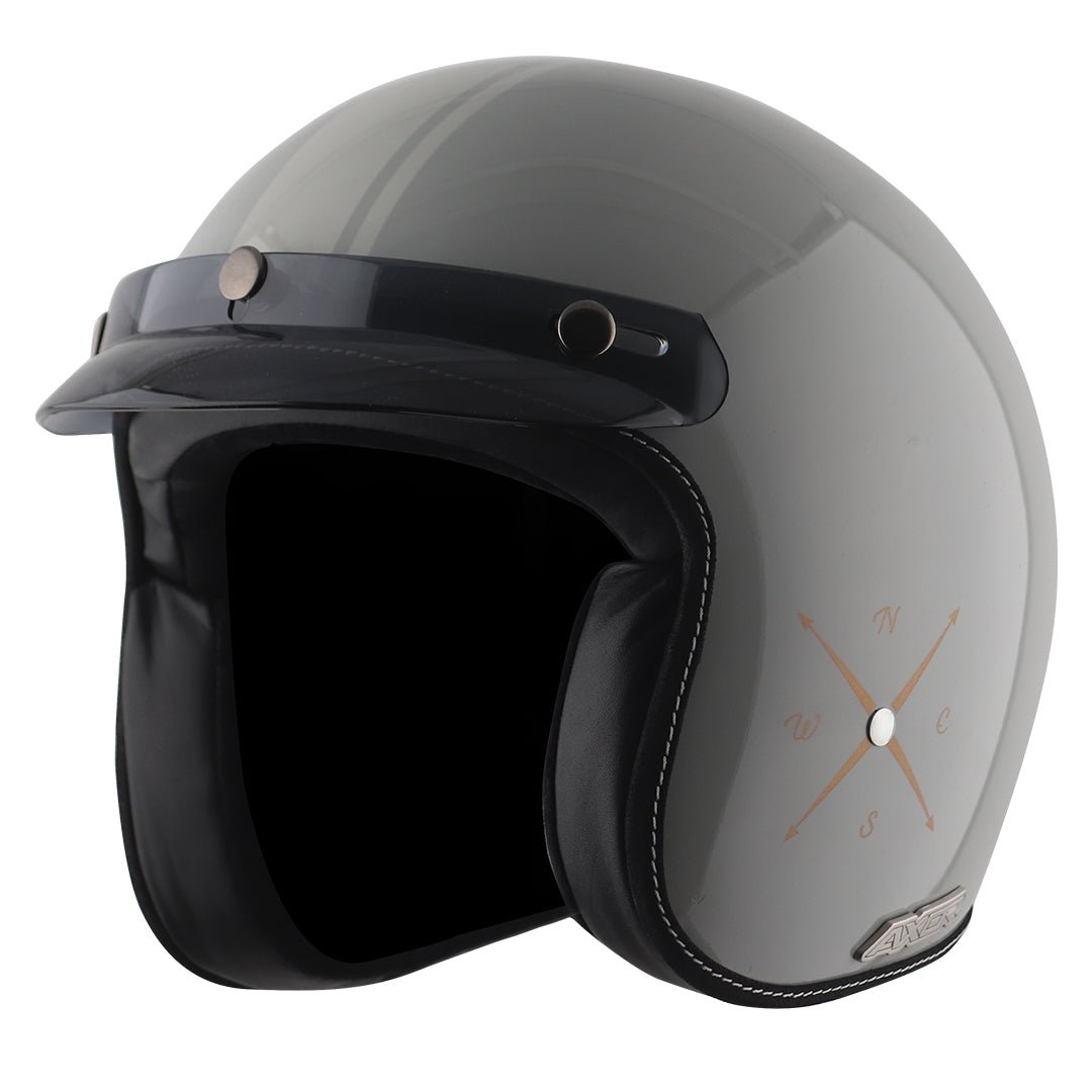 AXOR Retro Jet Euro Globe Helmet (Cool Grey)