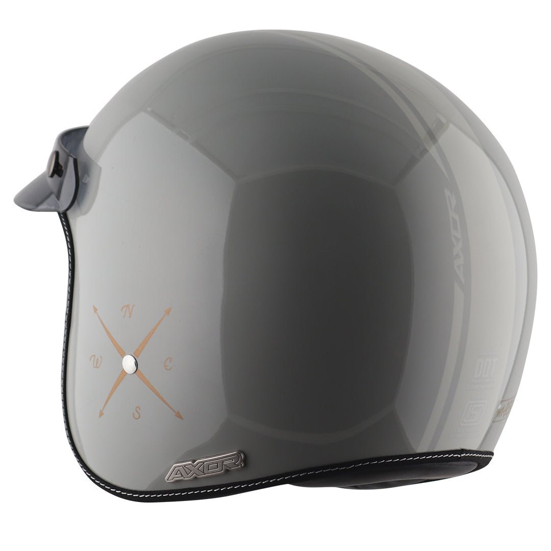 AXOR Retro Jet Euro Globe Helmet (Cool Grey) - Image 4