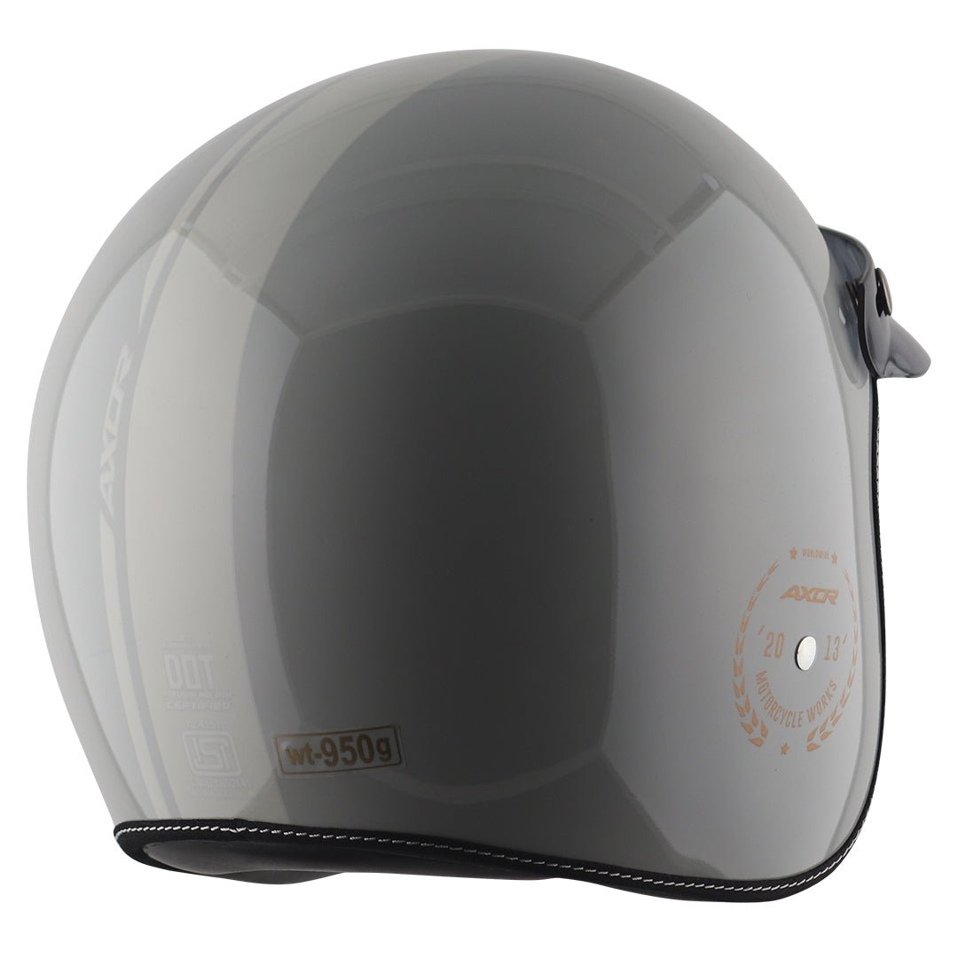 AXOR Retro Jet Euro Globe Helmet (Cool Grey) - Image 6