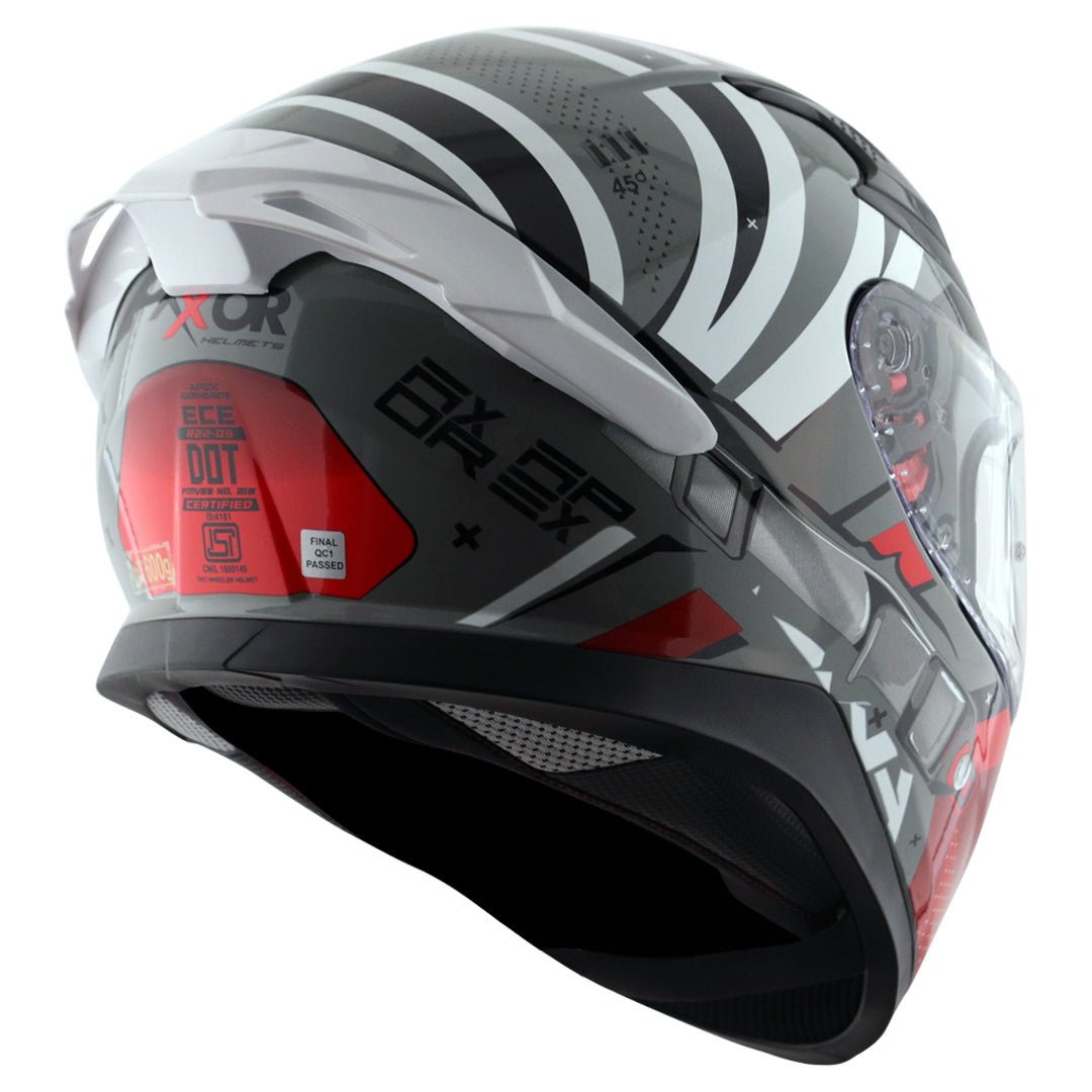 Apex Hex-2 Helmet (Cool Grey Red) - Image 6