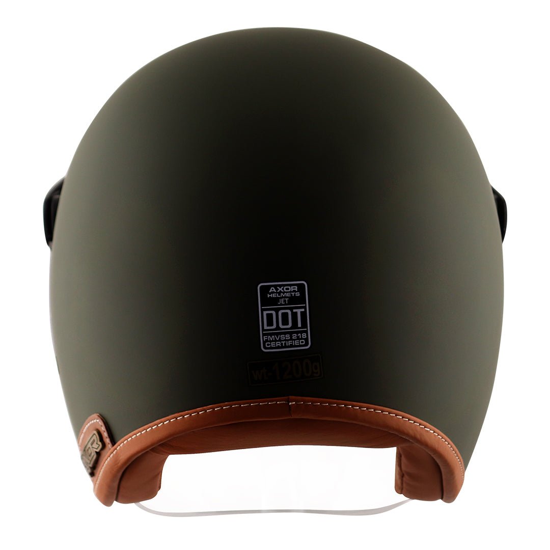 Axor Retro Jet Helmet (Dull Battle Green) - Image 5
