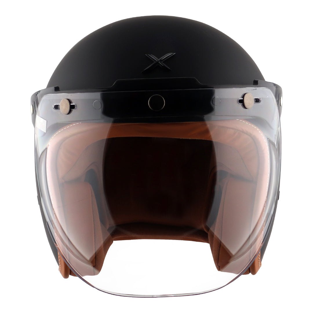 Axor Retro Jet Helmet (Dull Black) - Image 2