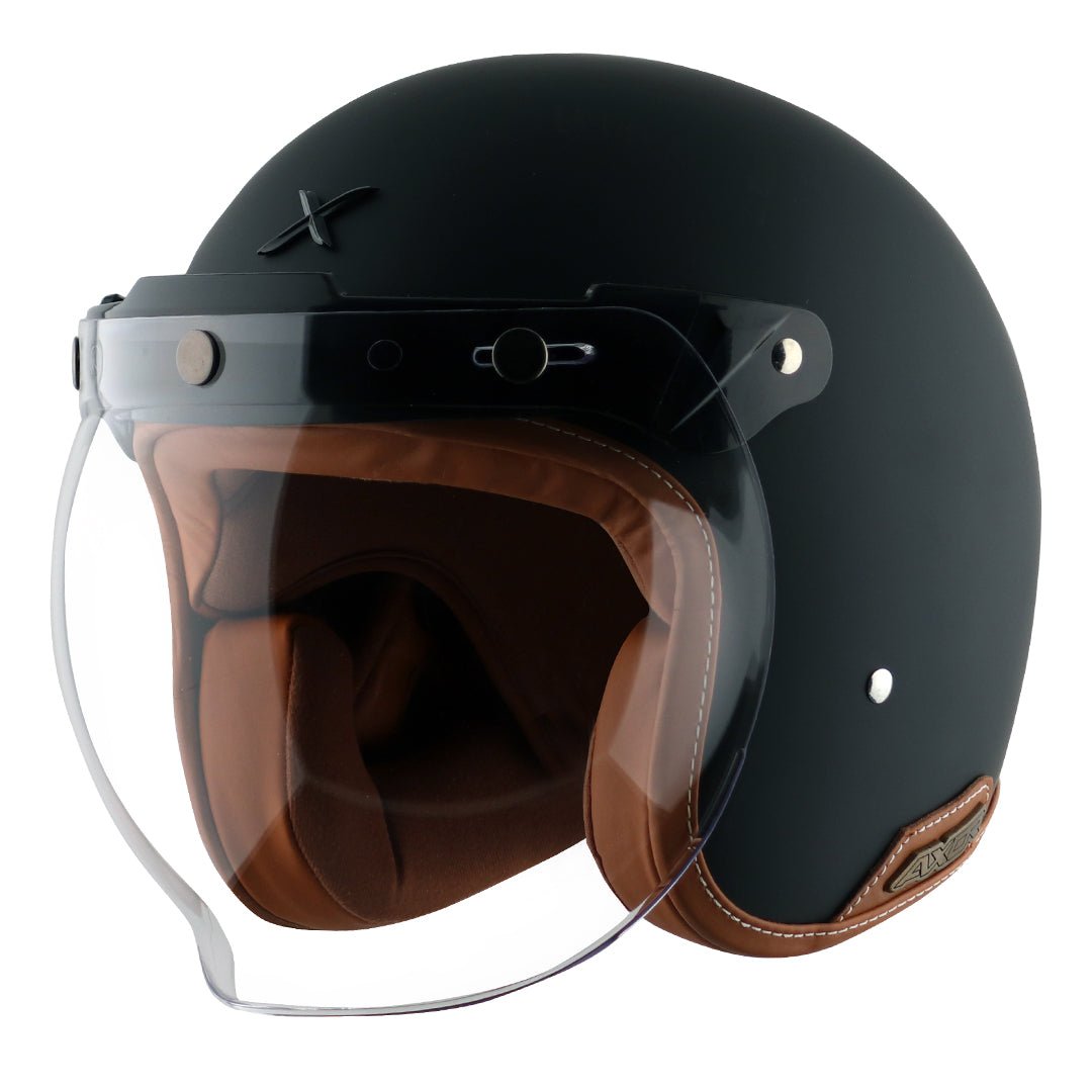 Axor Retro Jet Helmet (Dull Black)