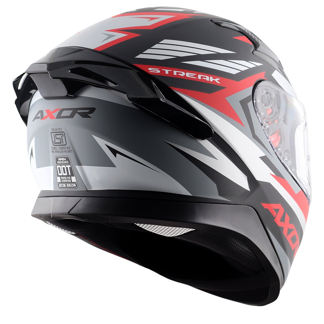 Apex Streak Helmet (Dull Black Red) - Image 6