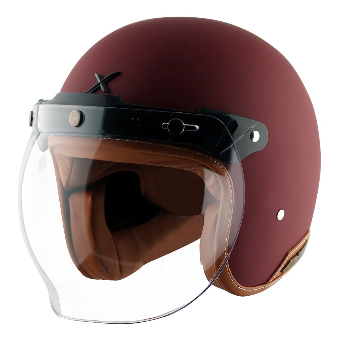 Axor Retro Jet Helmet (Dull Chestnut Red)