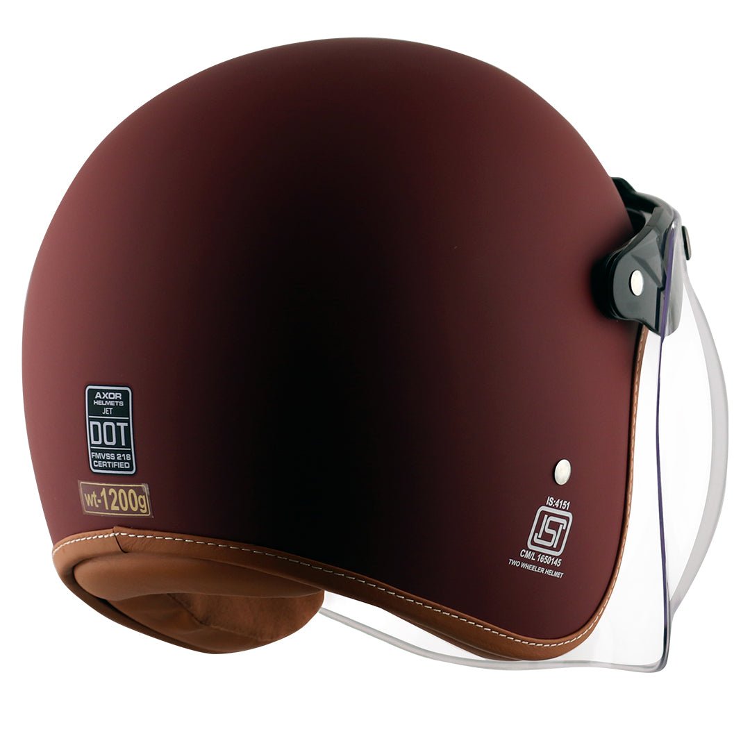 Axor Retro Jet Helmet (Dull Chestnut Red) - Image 6