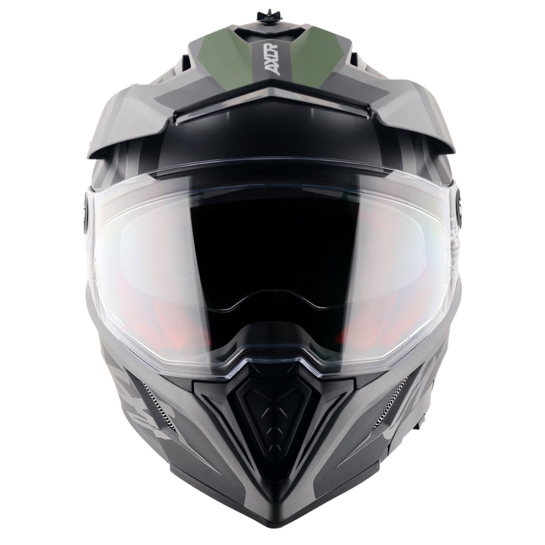 X-Cross Dual Visor Orbit Helmet (Dull Athena Grey Black) - Image 3