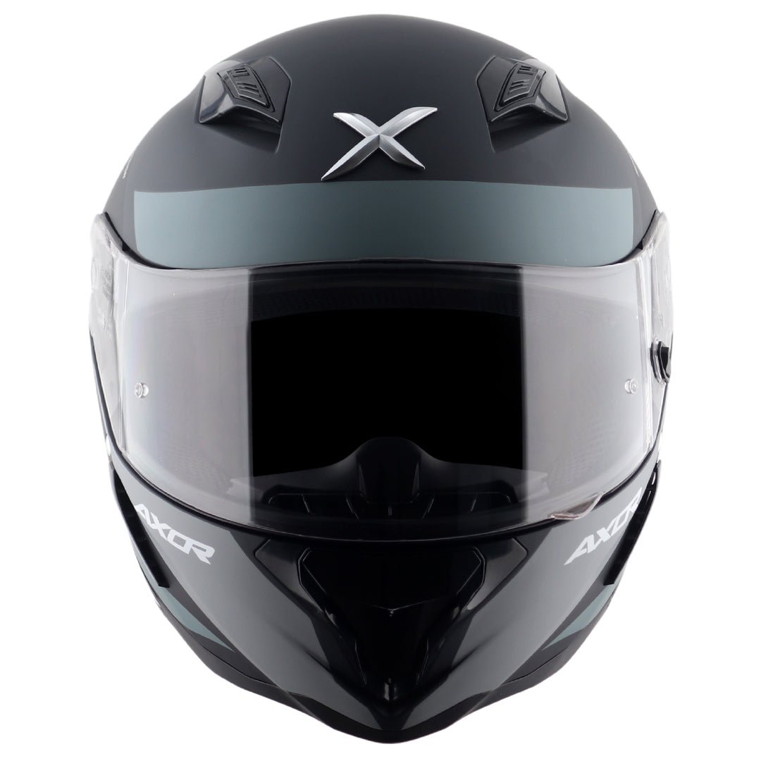 Hunter Turbo Helmet (Dull Black Grey) - Image 3